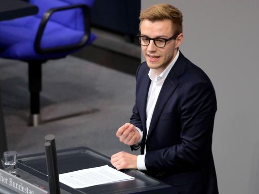 Bruno Hönel, Bundestagsabgeordneter der Grünen, spricht im Deutschen Bundestag