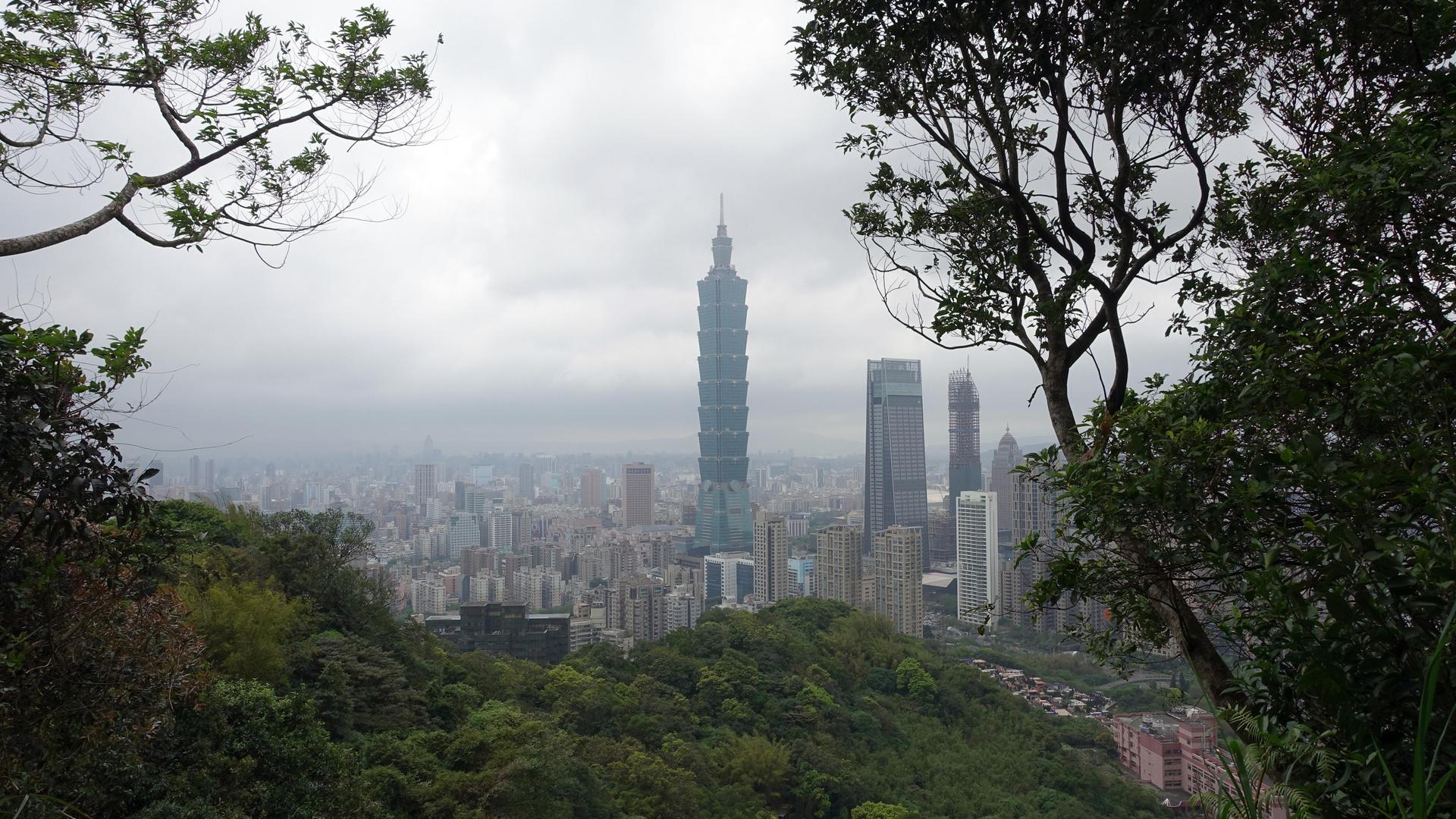 Blick auf die Hauptstadt Taipeh, Taiwan.