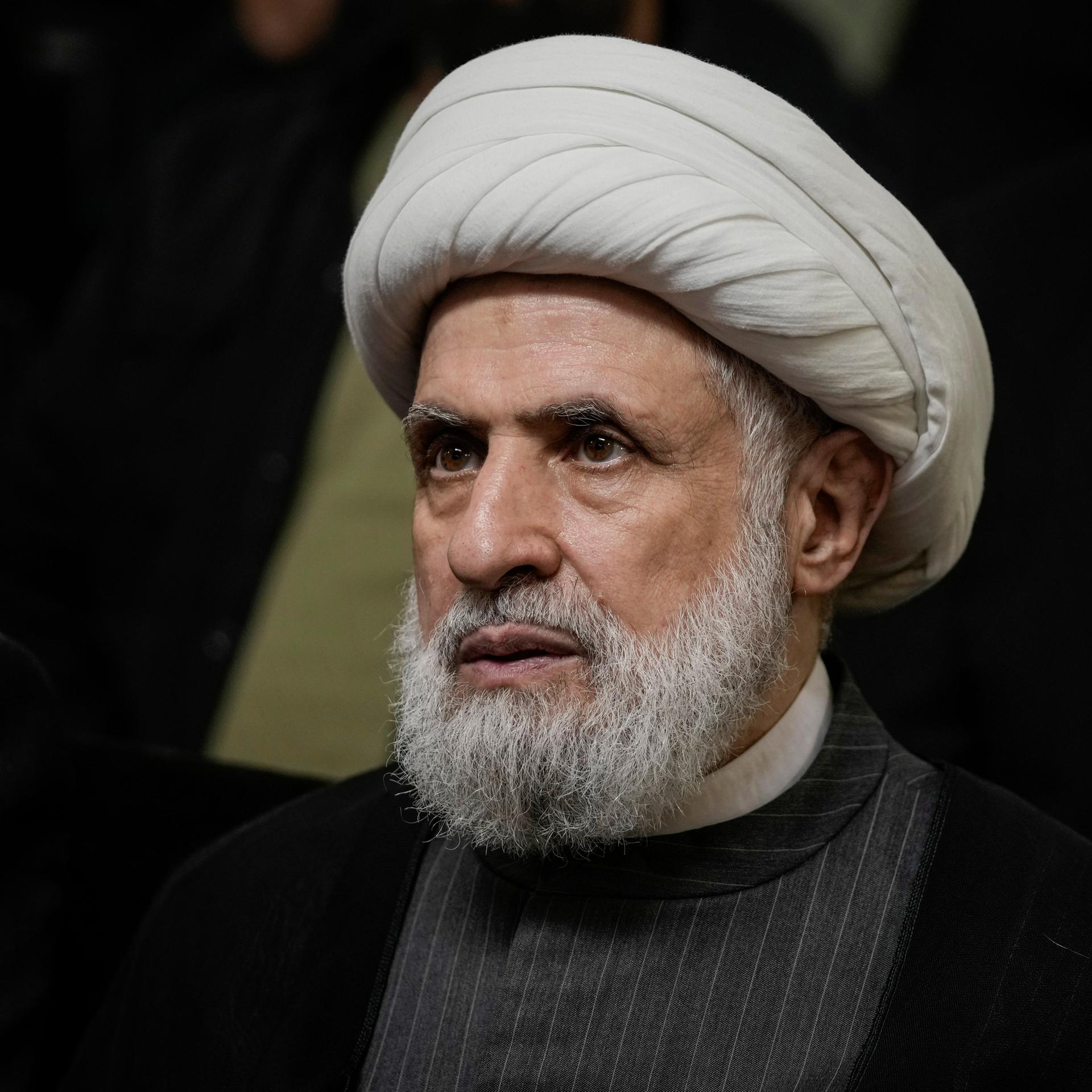 Libanon, Dahiyeh: Der stellvertretende Generalsekretär der Hisbollah, Scheich Naim Kassim