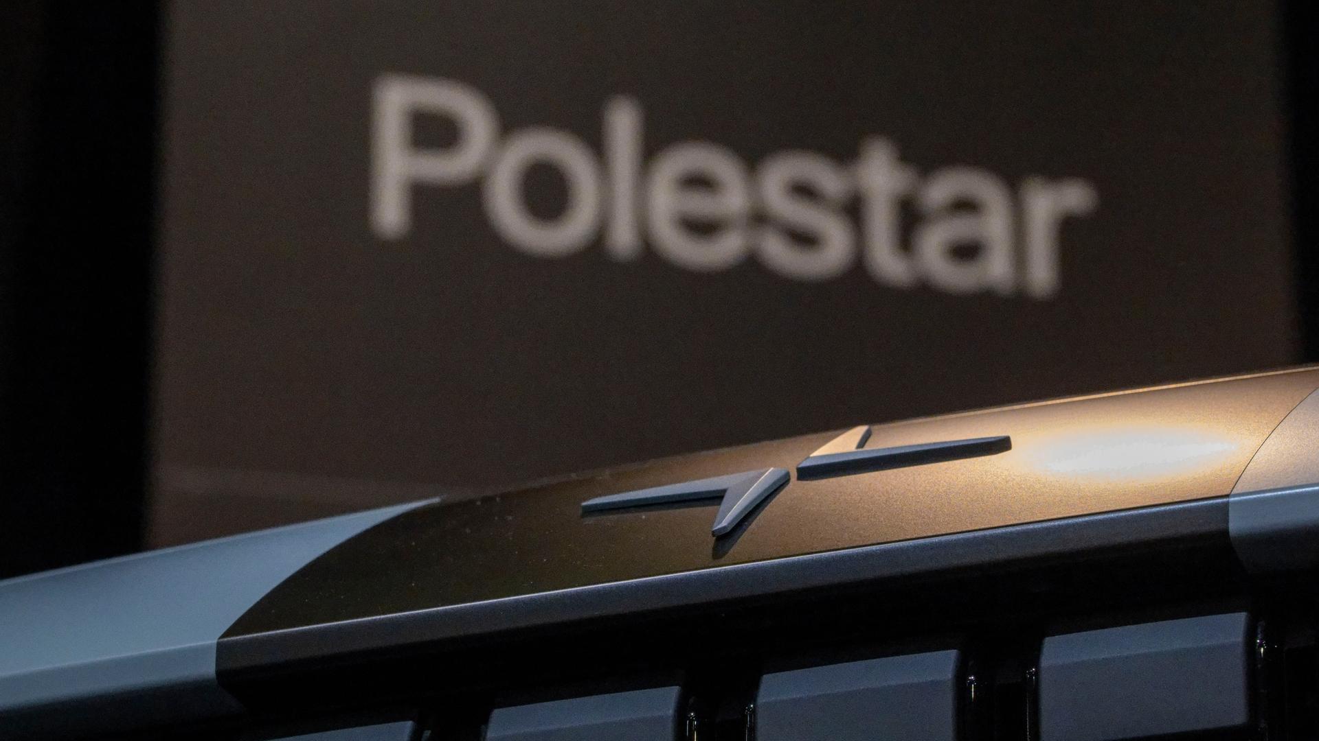 Das Logo des Elektroautoherstellers Polestar.