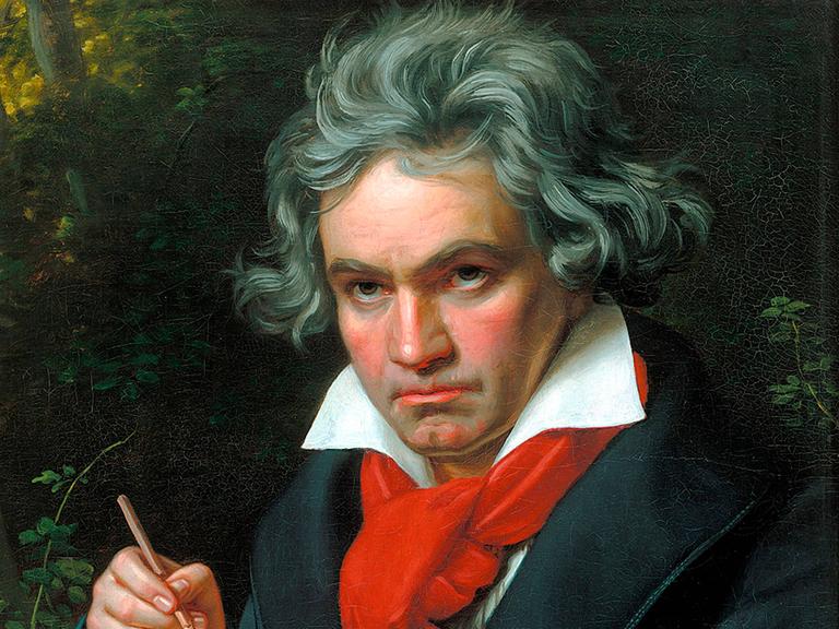 Portrait von Ludwig van Beethoven 1820 beim Komponieren der Missa Solemnis - Gemälde von Joseph Karl Stieler