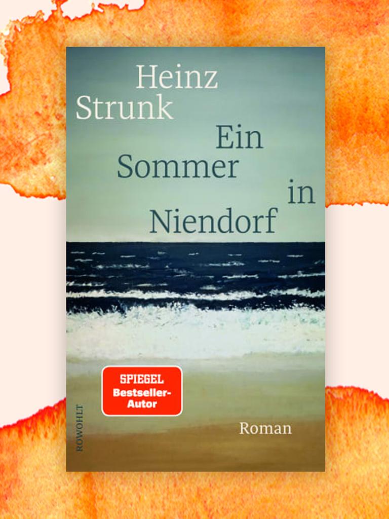 Cover-Collage von Heinz Strunk: „Sommer in Niendorf“ mit Aquarellhintergrund