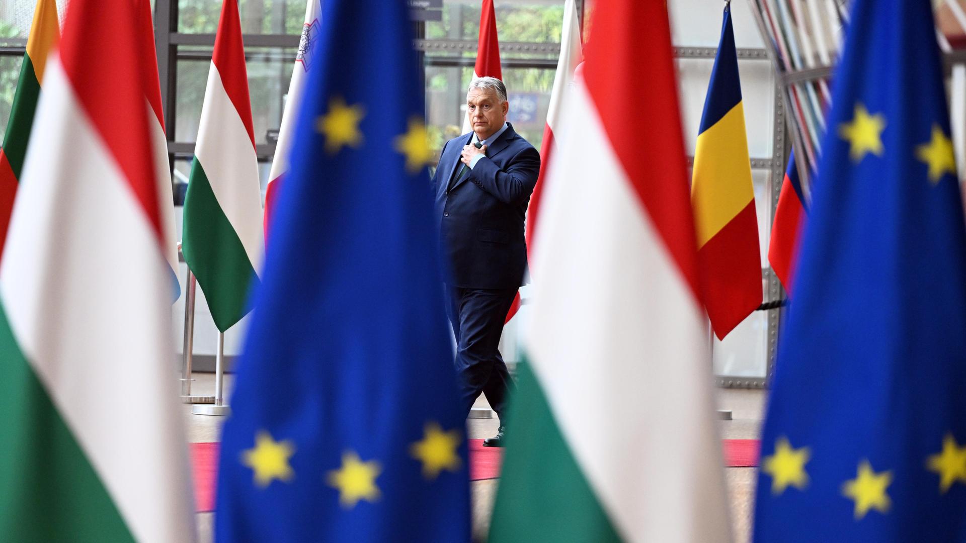 Ungarns Premierminister Viktor Orbán in Brüssel