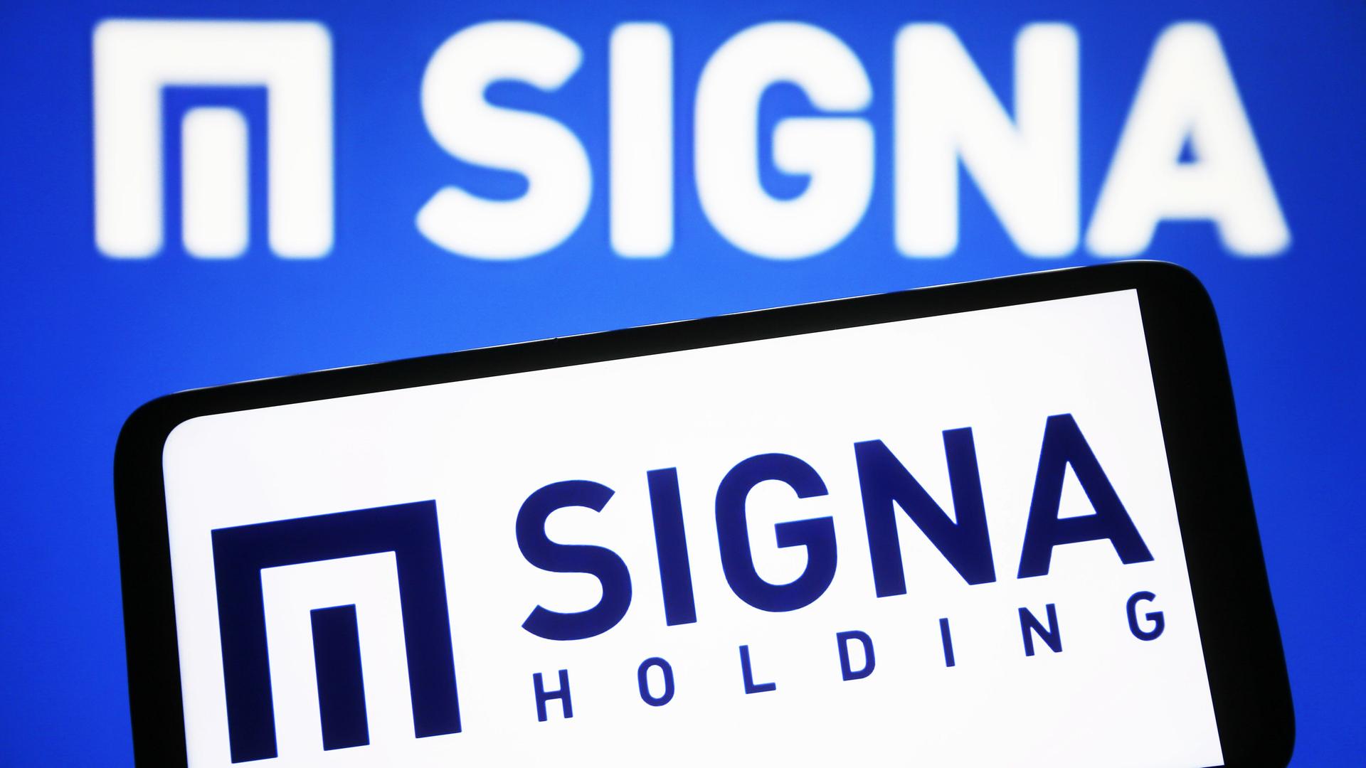 Das Logo der Signa-Gruppe und der Signa Holding