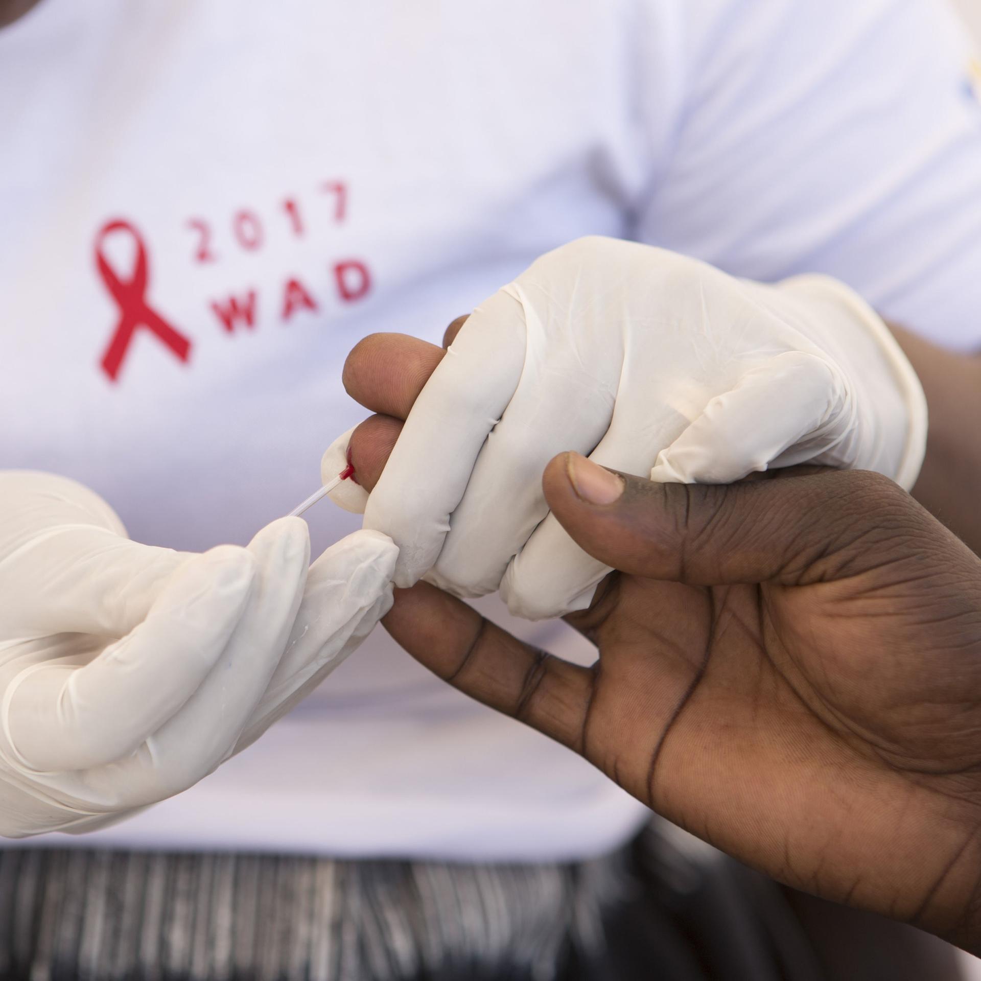 Kostenloser Aids-Test für jede und jeden - am Welt-Aids-Tag in der Hauptstadt Kigali, Ruanda 2017 