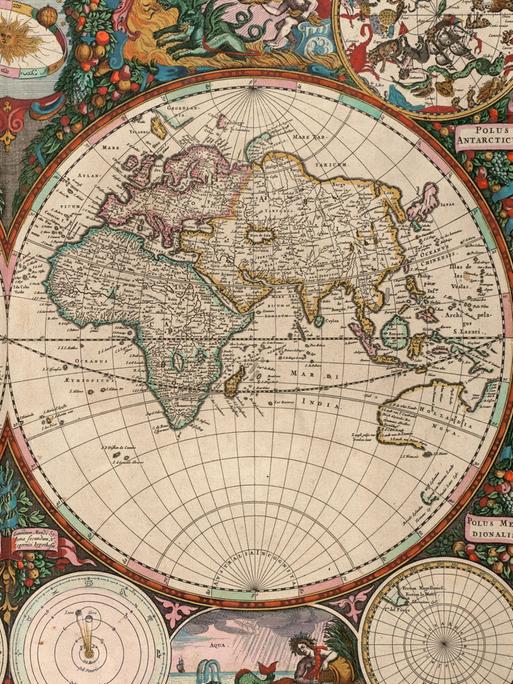 Nova totius terrarum orbis tabula, eine Weltkarte der Erde aus dem Jahr 1660, Historisch, digital restaurierte Reproduktion von einer Vorlage aus dem 19. Jahrhundert. Nova totius terrarum orbis tabula, eine Weltkarte der Erde aus dem Jahr 1660, Historisch, digital restaurierte Reproduktion von einer Vorlage aus dem 19. Jahrhundert.
