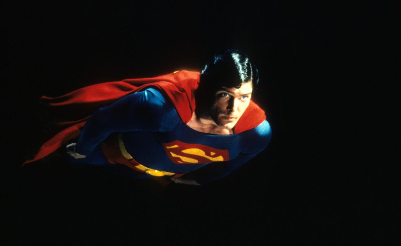 Christopher Reeve als fliegender Superman