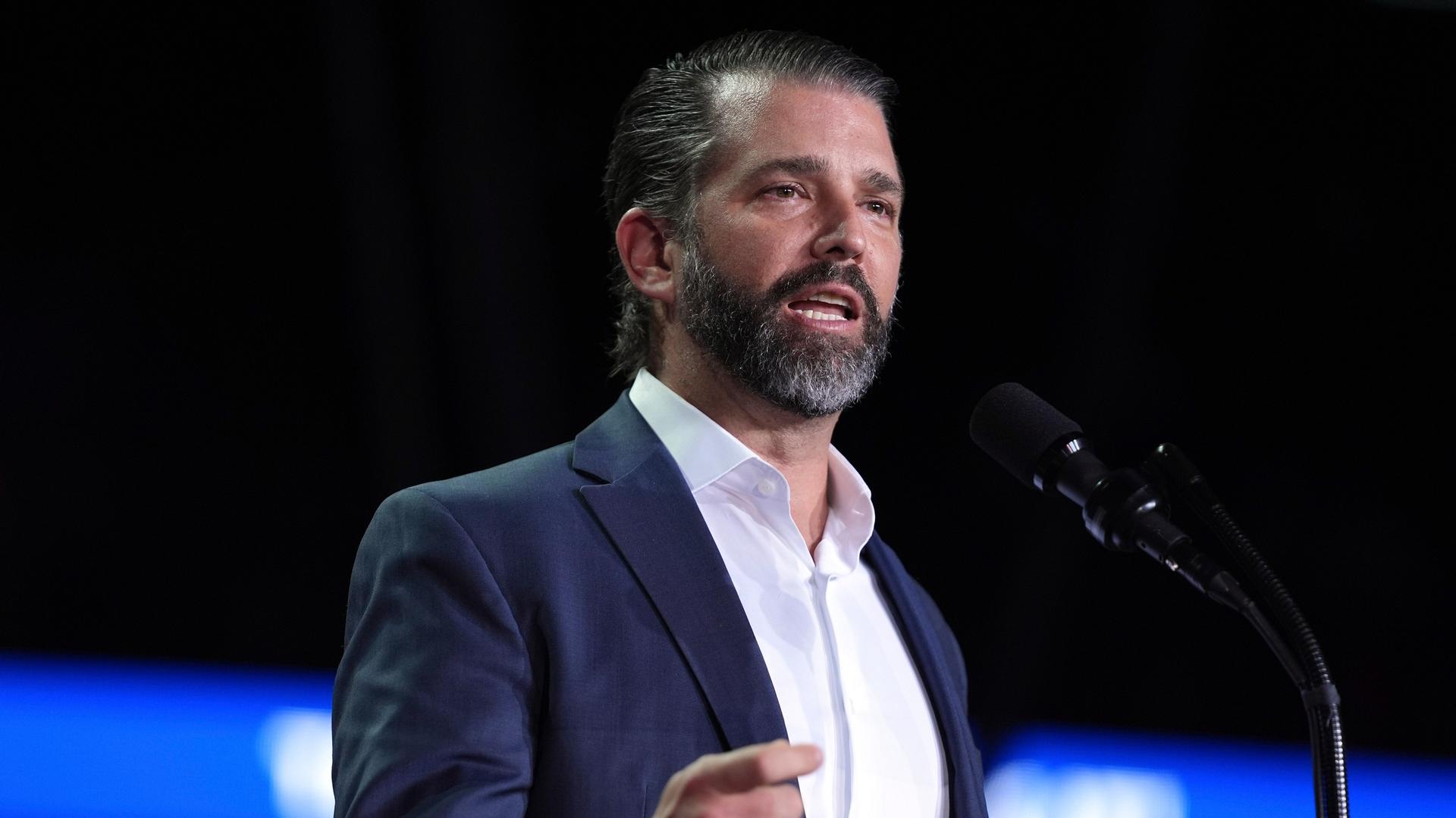 Grand Rapids: Donald Trump Jr. spricht bei einer Wahlkampfveranstaltung.