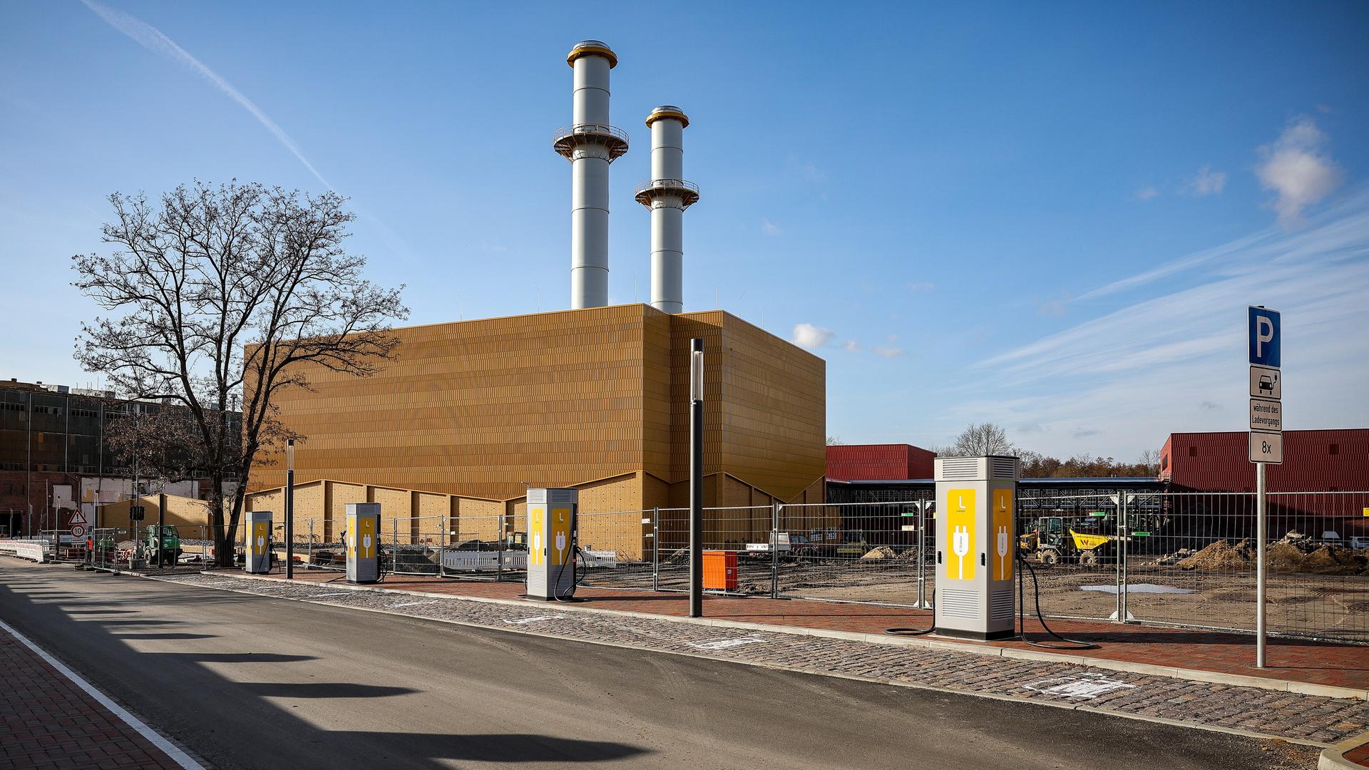 Außenansicht des Heizkraftwerks Leipzig-Süd, 