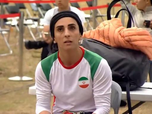 Südkorea, Seoul: Die iranische Klettersportlerin Elnas Rekabi, die im Finale der Asienmeisterschaft das für iranische Sportlerinnen obligatorische Kopftuch abgenommen hat. 