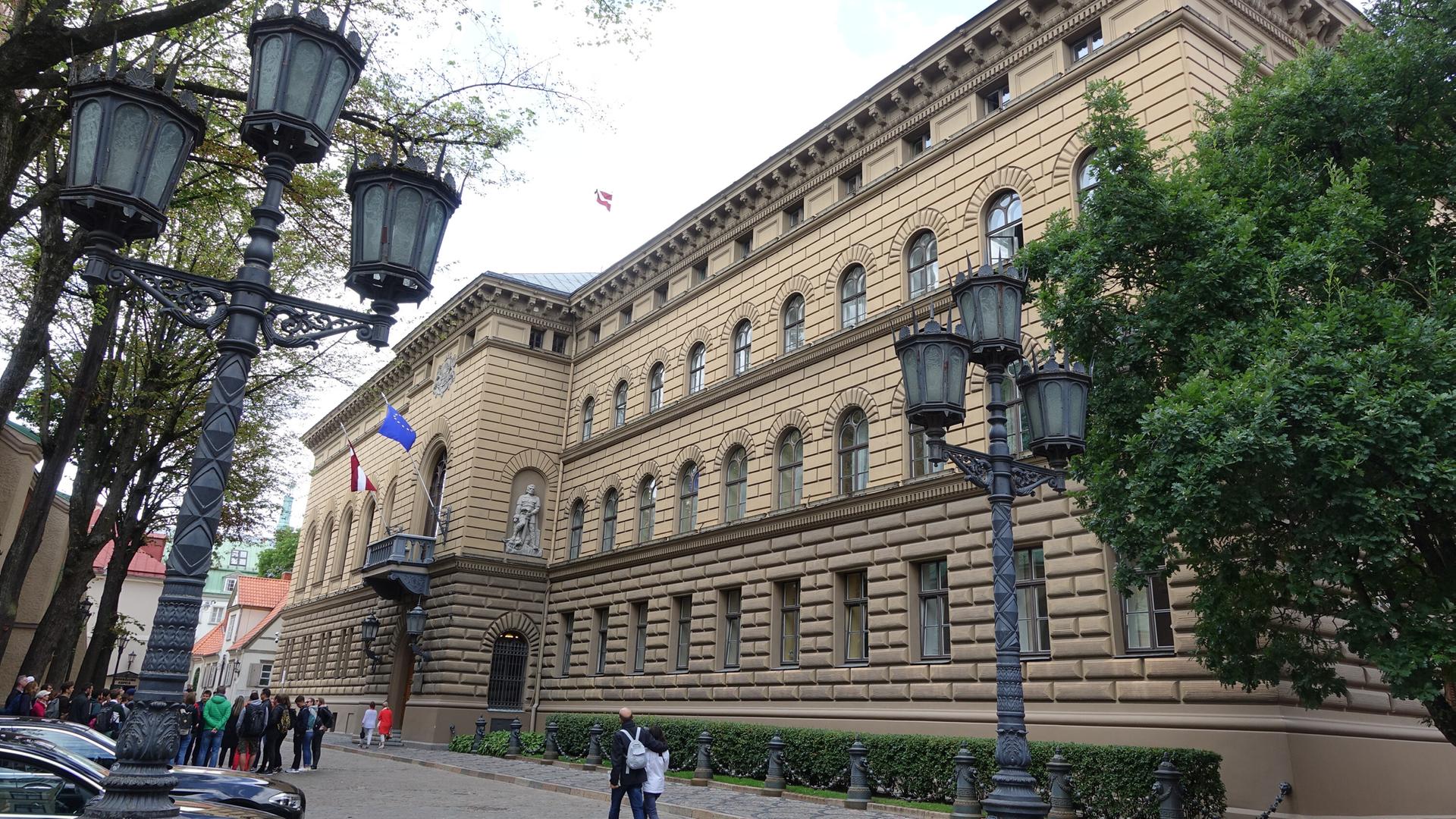 Die Saeima, das Parlament von Lettland in Riga. Die Saeima, das Parlament von Lettland in Riga.