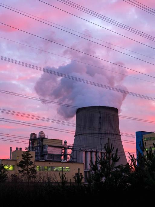 AKW Emsland im Abendlicht