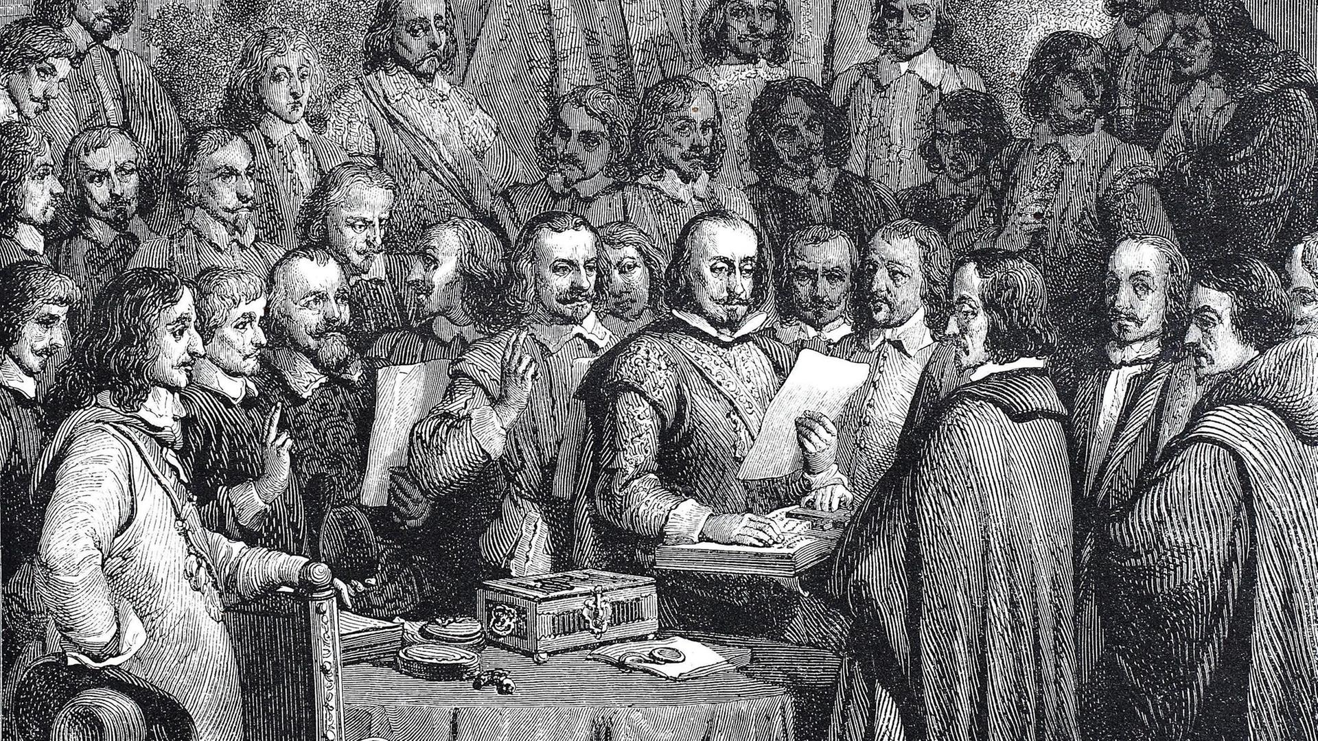 Die Eidesleistung der Ratifizierung des Vertrags von Münster 1648 Die Eidesleistung der Ratifizierung des Vertrags von Münster 1648