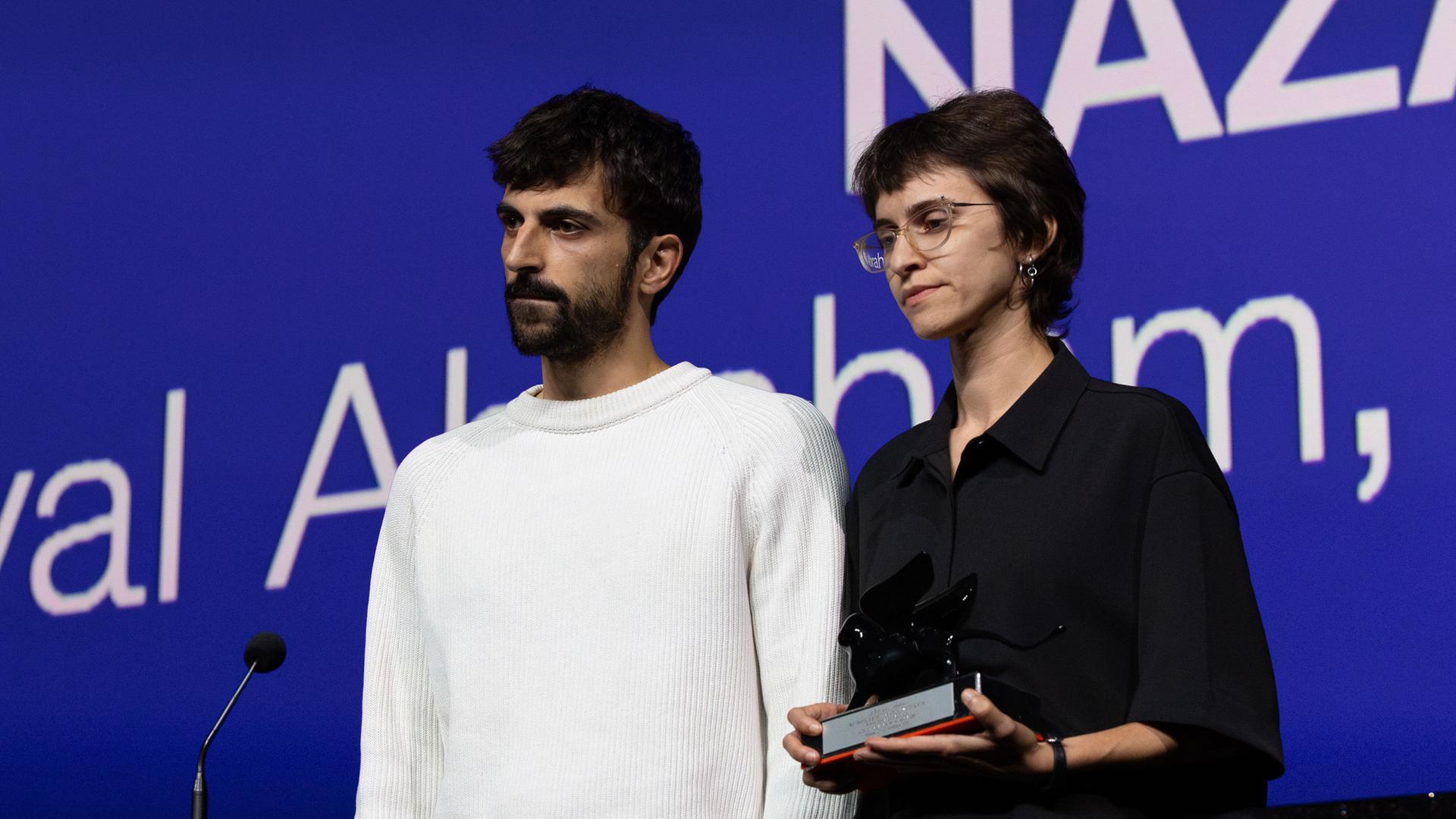 VENICE, ITALY - SEPTEMBER 12: Yuval Abraham and Rachel Szor receive Special Jury Prize Award for "Naza" during the 2026 Closing Ceremony for the 83rd Venice International Film Festival at Sala Grande on September 12, 2026 in Venice, Italy. VENICE, ITALY - SEPTEMBER 12: Yuval Abraham and Rachel Szor receive Special Jury Prize Award for "Naza" during the 2026 Closing Ceremony for the 83rd Venice International Film Festival at Sala Grande on September 12, 2026 in Venice, Italy.