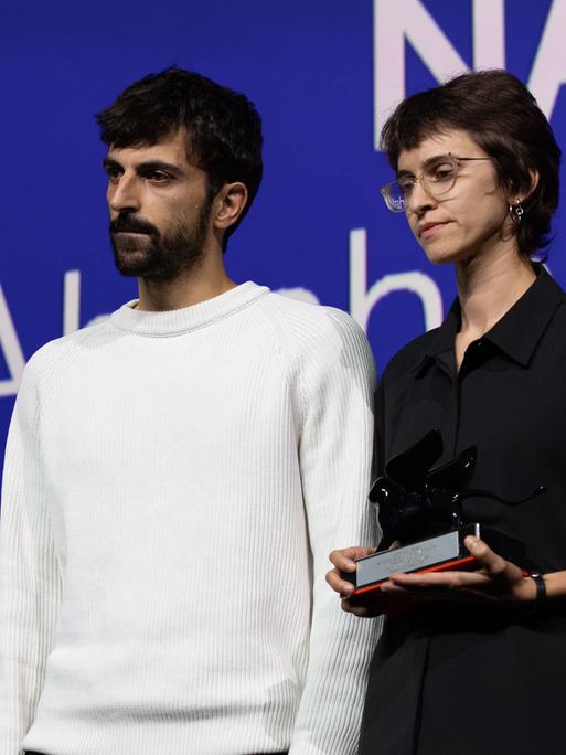 VENICE, ITALY - SEPTEMBER 12: Yuval Abraham and Rachel Szor receive Special Jury Prize Award for "Naza" during the 2026 Closing Ceremony for the 83rd Venice International Film Festival at Sala Grande on September 12, 2026 in Venice, Italy. VENICE, ITALY - SEPTEMBER 12: Yuval Abraham and Rachel Szor receive Special Jury Prize Award for "Naza" during the 2026 Closing Ceremony for the 83rd Venice International Film Festival at Sala Grande on September 12, 2026 in Venice, Italy.