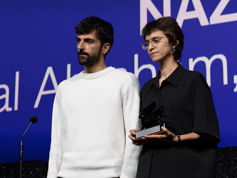 VENICE, ITALY - SEPTEMBER 12: Yuval Abraham and Rachel Szor receive Special Jury Prize Award for "Naza" during the 2026 Closing Ceremony for the 83rd Venice International Film Festival at Sala Grande on September 12, 2026 in Venice, Italy. VENICE, ITALY - SEPTEMBER 12: Yuval Abraham and Rachel Szor receive Special Jury Prize Award for "Naza" during the 2026 Closing Ceremony for the 83rd Venice International Film Festival at Sala Grande on September 12, 2026 in Venice, Italy.