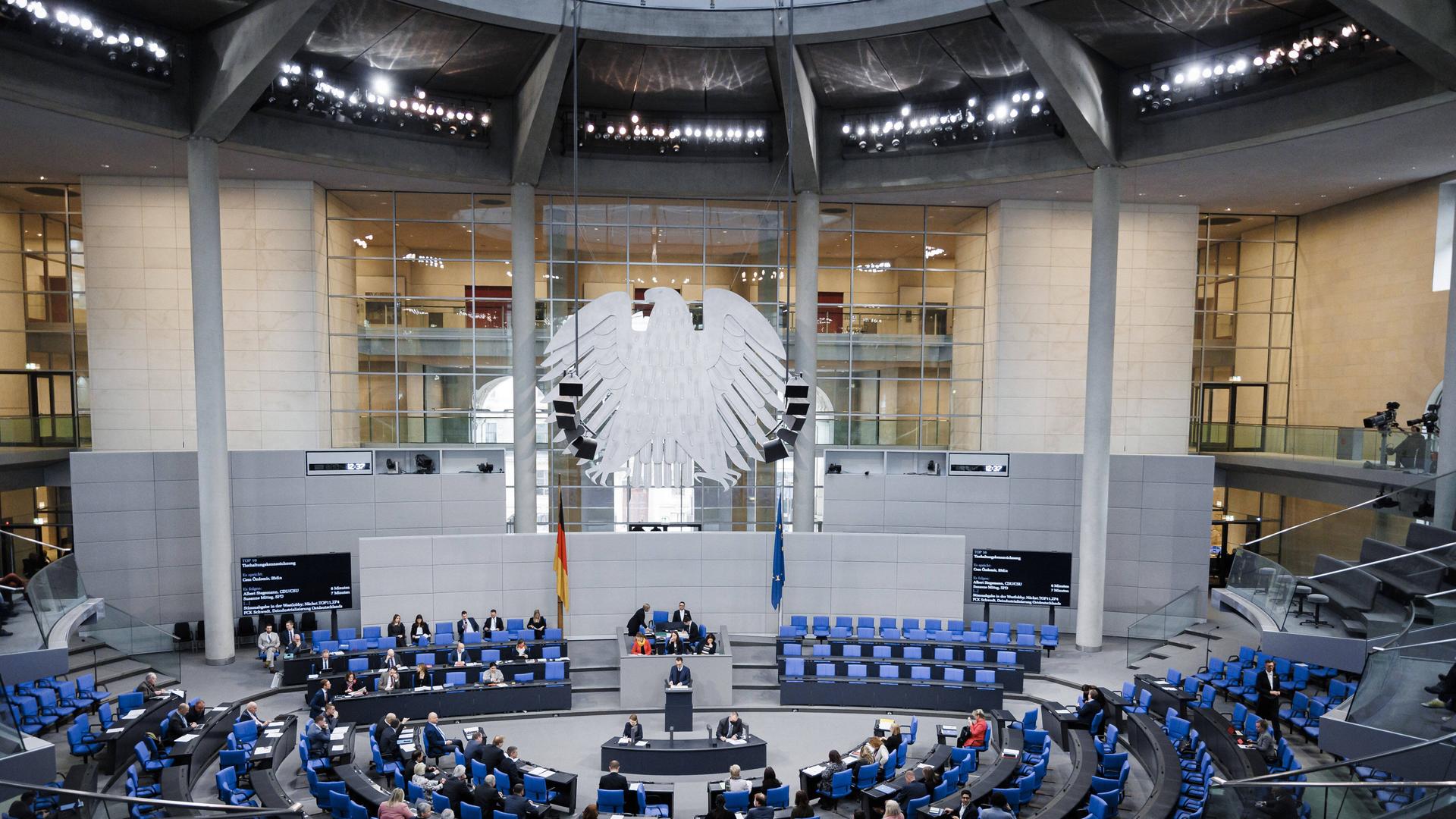 Der Deutsche Bundestag von innen.