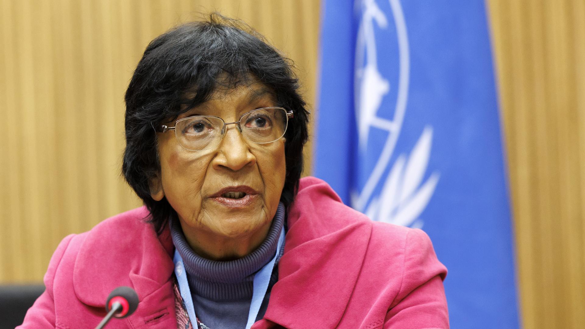 Die südafrikanische Juristin- Navanethem Pillay spricht in einem Interview. Die südafrikanische Juristin- Navanethem Pillay spricht in einem Interview.