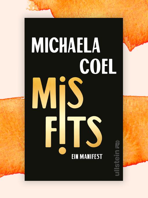 Cover von "Misfits" von Michaela Coel, Buchcover auf einem Hintergrund mit verwaschenen Pastellfarben