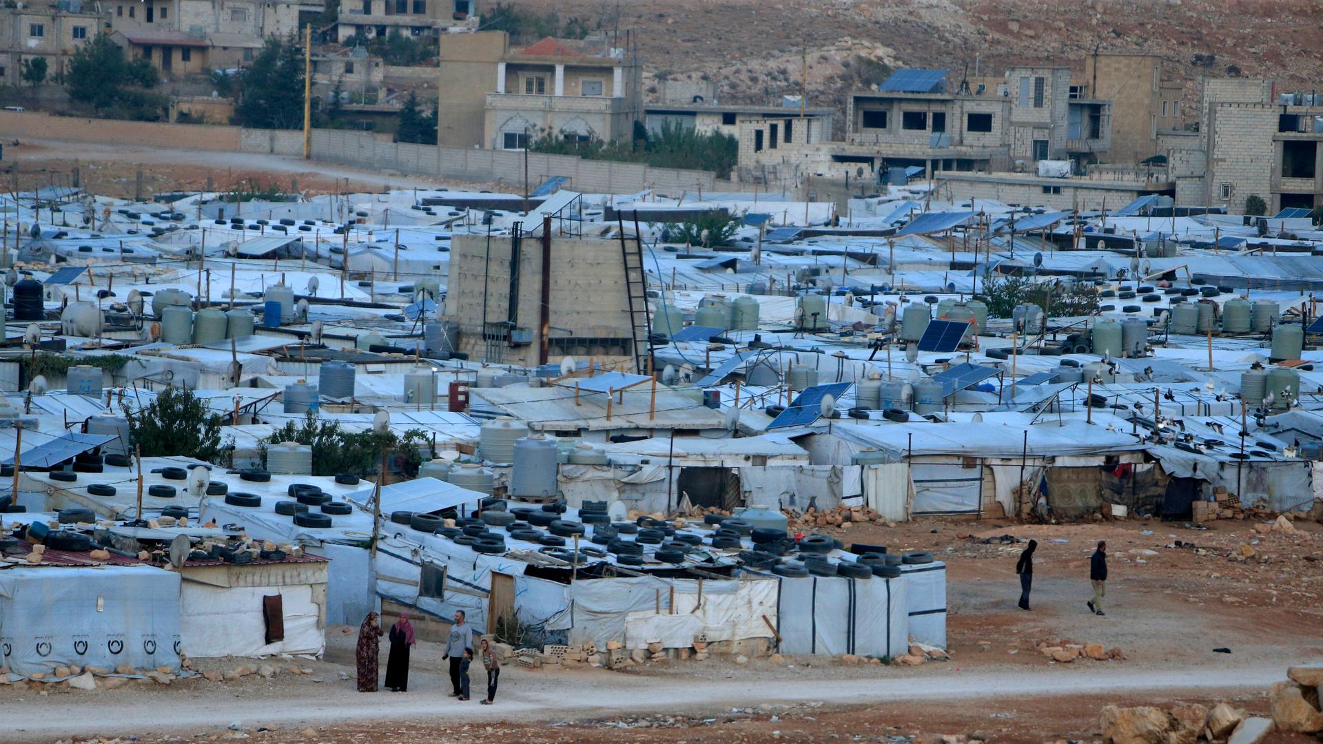 Ein Flüchtlingscamp in Arsal im Libanon; hier leben syrische Geflüchtete (27.10.2022)