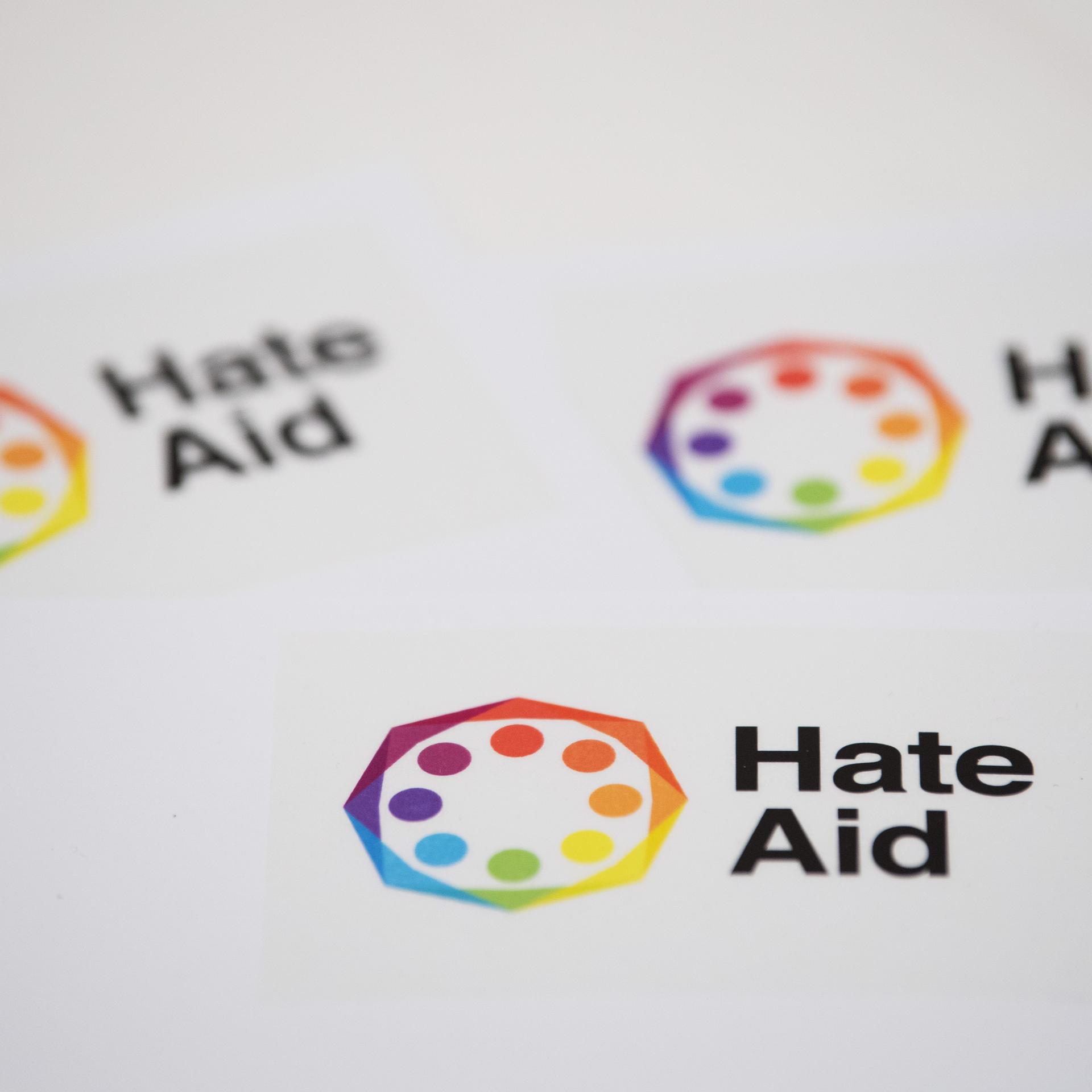 Das Logo der Organisation HateAid.