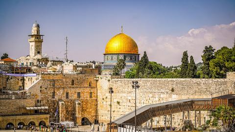 Klagemauer und Felsendom, Tempelberg, Jerusalem