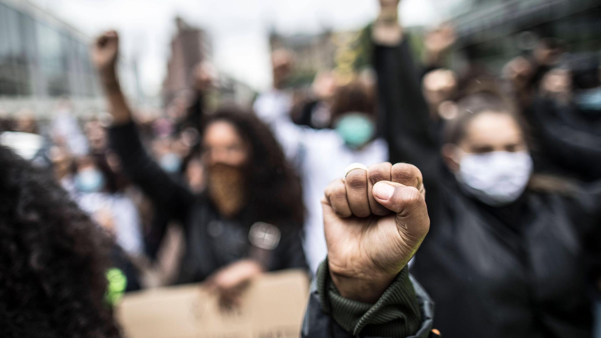 Black Lives Matter: Demonstrierende am 5. Juni 2020 in Frankfurt am Main
