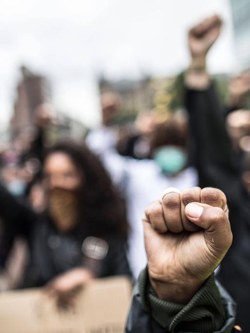 Black Lives Matter: Demonstrierende am 5. Juni 2020 in Frankfurt am Main