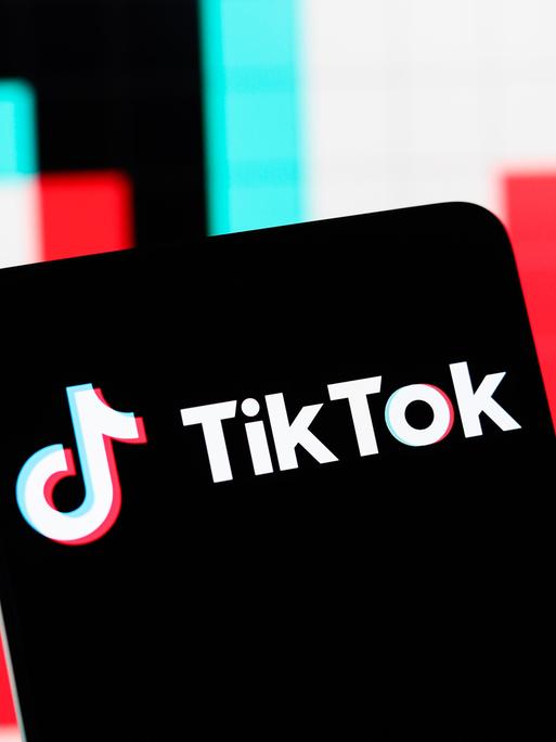 Ein TikTok-Logo auf einem Smartphone. (Quelle: picture alliance)