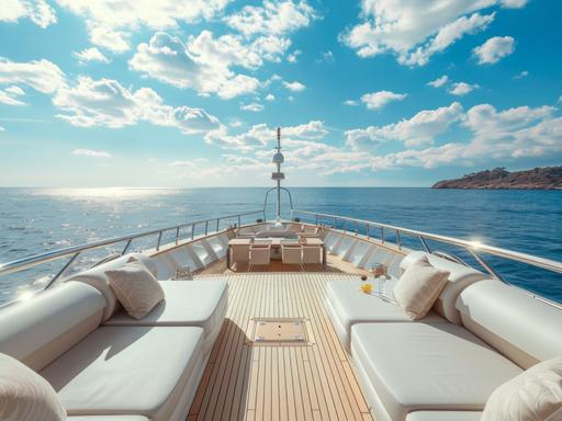 Blick auf eine Luxus-Yacht