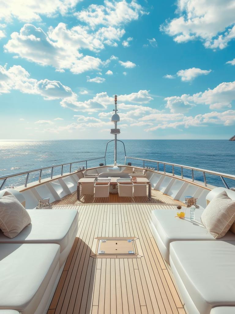 Blick auf eine Luxus-Yacht