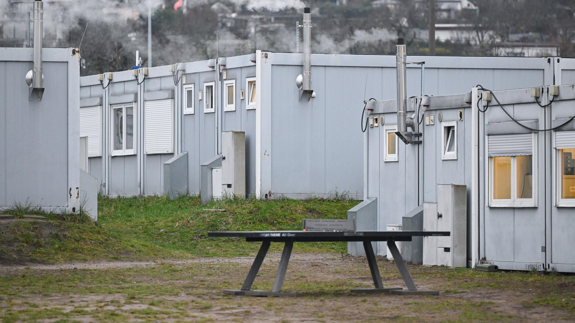 Wohncontainer für Migranten auf dem Gelände der Zentralen Erstaufnahmeeinrichtung für Asylbewerber des Landes Brandenburg in Eisenhüttenstadt