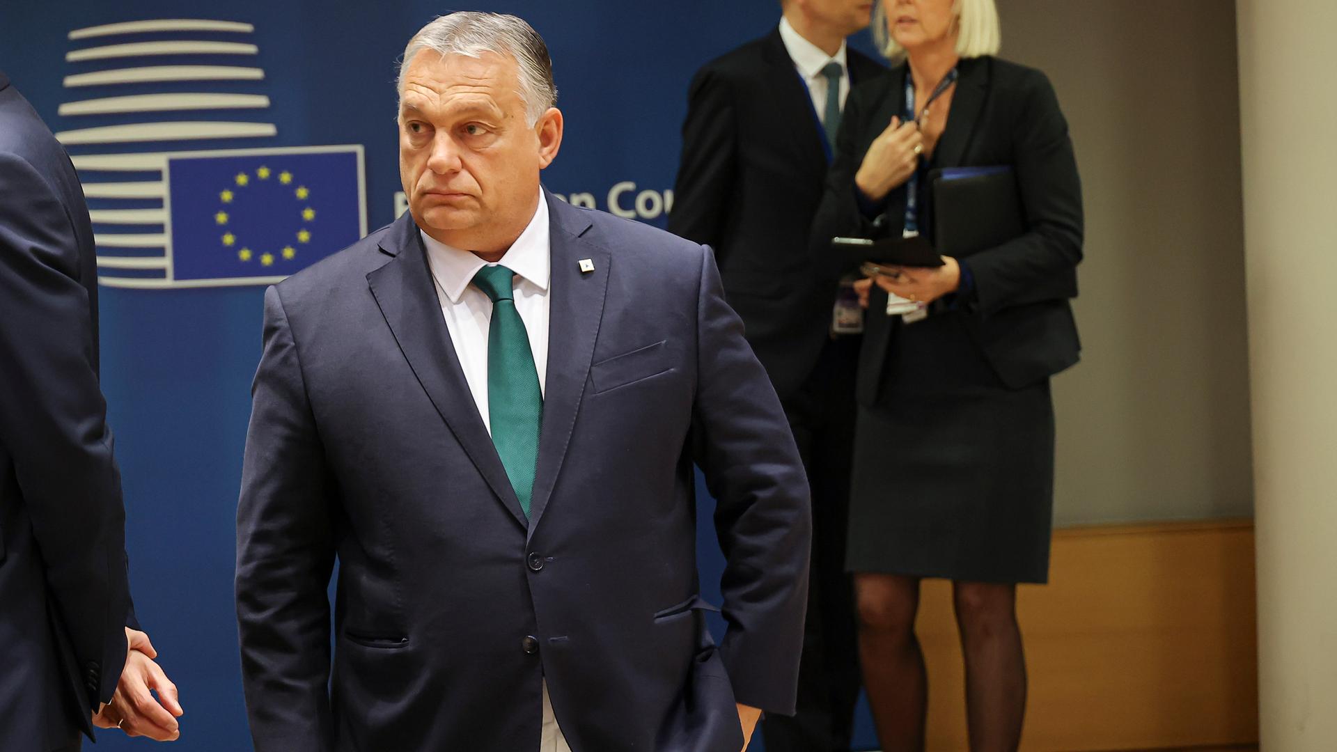 Ungarns Premierminister Viktor Orban beim EU-Gipfel am 21. Oktober 2022. 