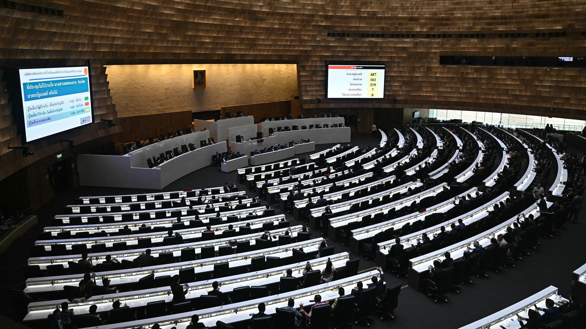 Das Foto zeigt einen Blick ins thailändische Parlament. Das Foto zeigt einen Blick ins thailändische Parlament.