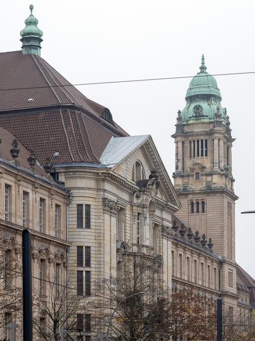 Das Kammergerichts in Berlin-Moabit. Außenansicht des Altbaus von der Straßenseite. 