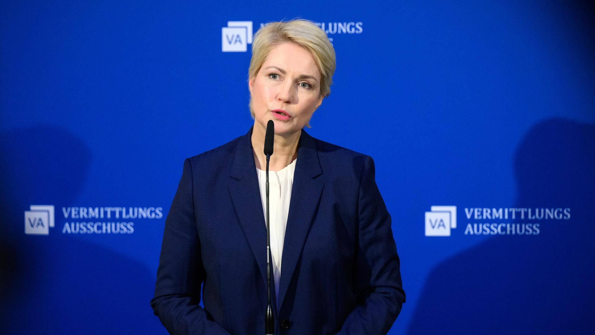 Manuela Schwesig (SPD), Ministerpräsidentin von Mecklenburg-Vorpommern, 