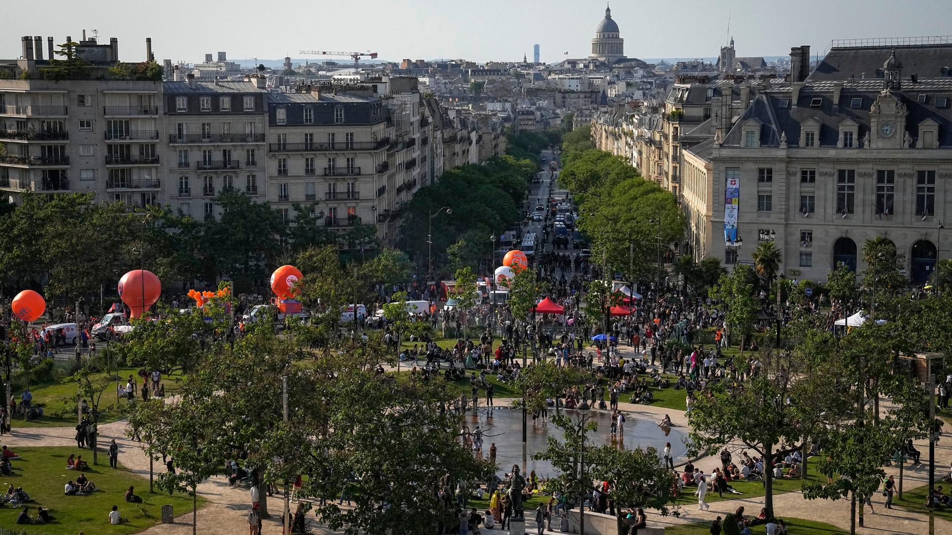 Paris: Ein Blick auf den Place d'Italie am Ende der Proteste.