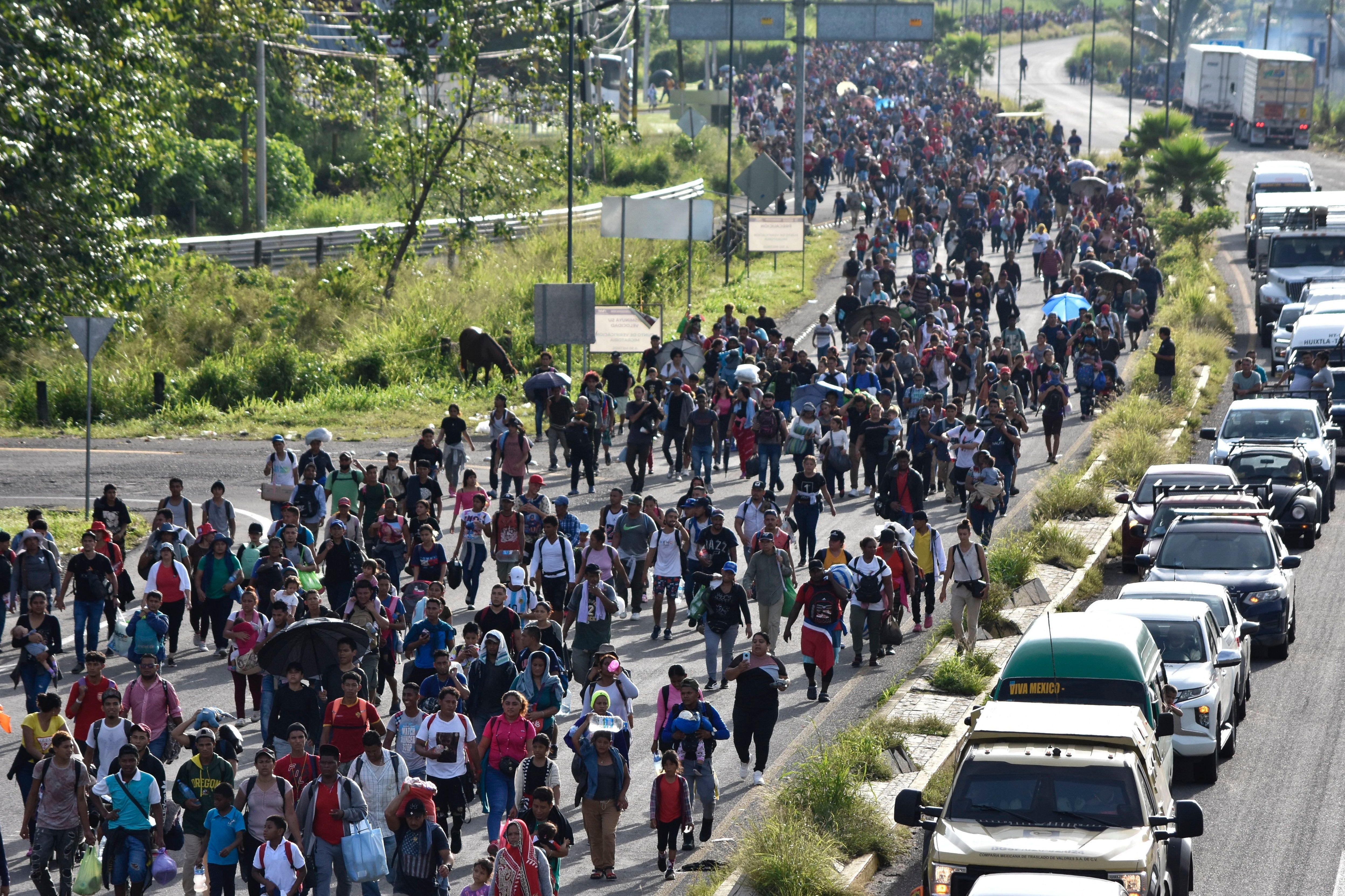 Migration - Tausende Menschen im Süden Mexikos auf dem Weg in die USA